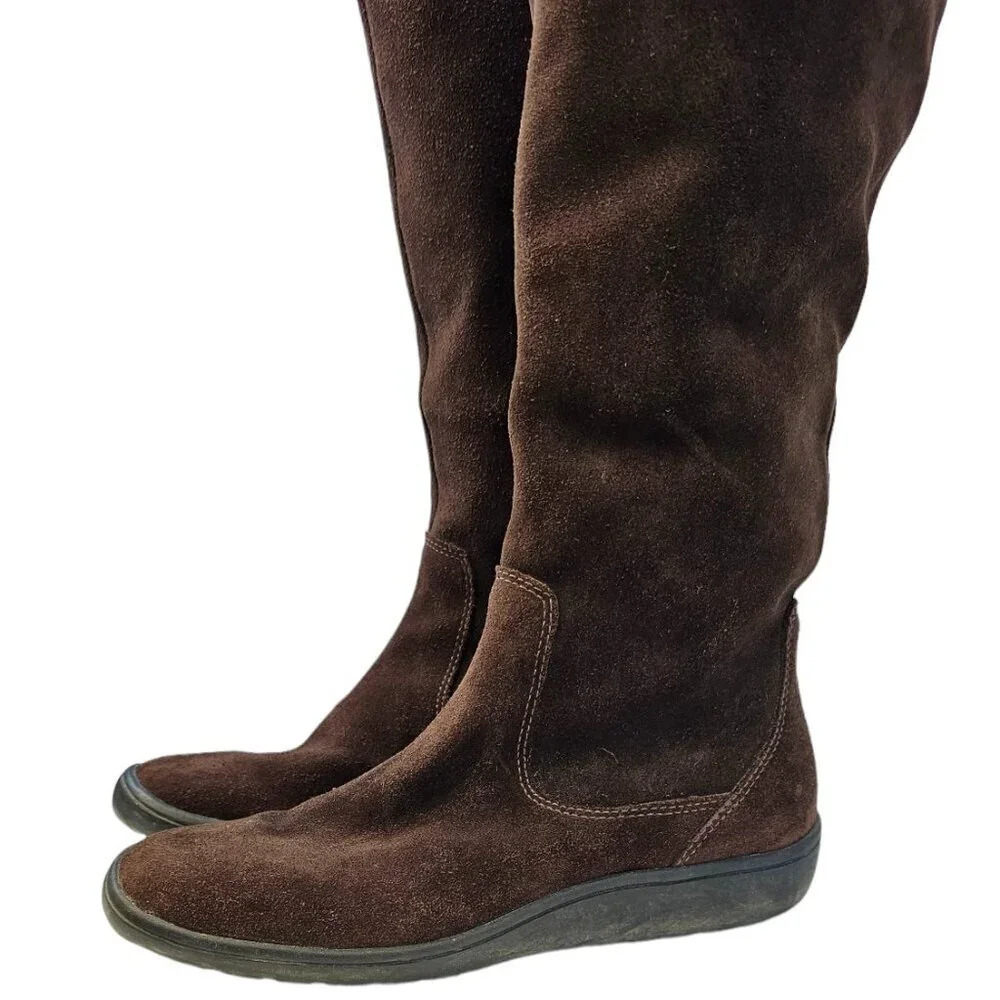 Timerbland x Smartwool Tall Boots Size 7 Leather Suede Brown - Picture 12 of 13
